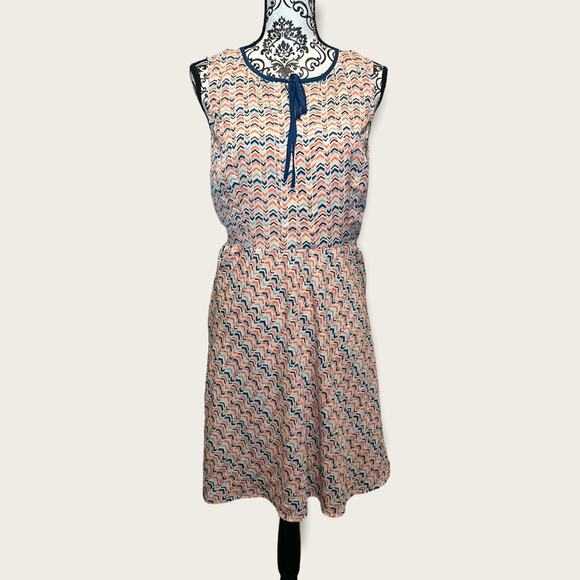 A.N.A. A New Approach Sleeveless Chevron Print A-line dress size M - Picture 2 of 10